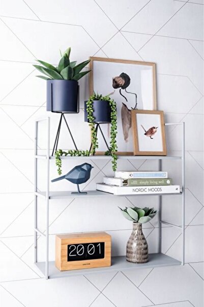 Present Time Set de acoperitoare metalice, jardiniere decorative pentru balco...