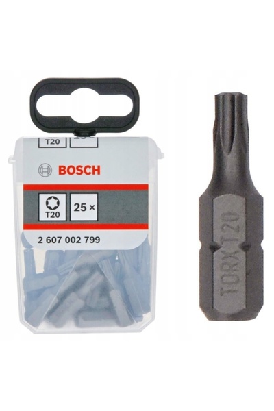 Bosch Bit, Grot, Capăt T20 25mm EXH 25 bucăți - B 2607002799