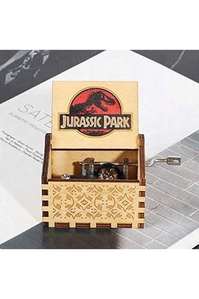 Pan i Pani Gadżet Cutie muzicală din lemn cu tematică Jurassic Park