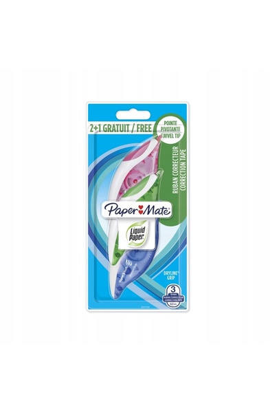 Paper-Mate CORECTOR ÎN BĂTĂ DRIPLAINE 8,5M BLISTER 2+1 2027780