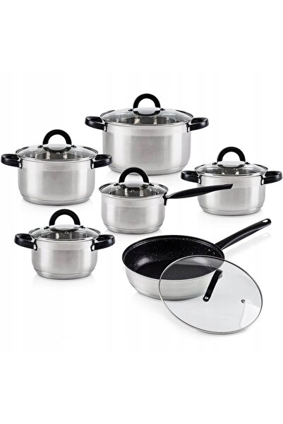 NO BRAND SET DE OALE din oțel inoxidabil, complet, 6 piese Plită cu inducție ...