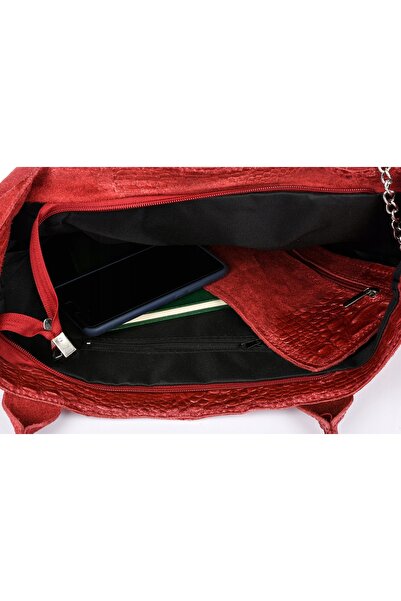 Vera Pelle Geantă shopper de damă din piele, mare, cu fermoar, format A4, cu ...