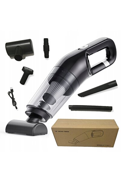 NO BRAND Aspirator auto portabil fără fir, puternic, 120W, reîncărcabil, cu f...