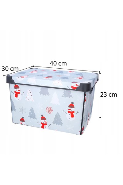 NO BRAND CUTIE DE DEPOZITARE DE SĂRBĂTORI cu capac – recipient mare pentru ju...