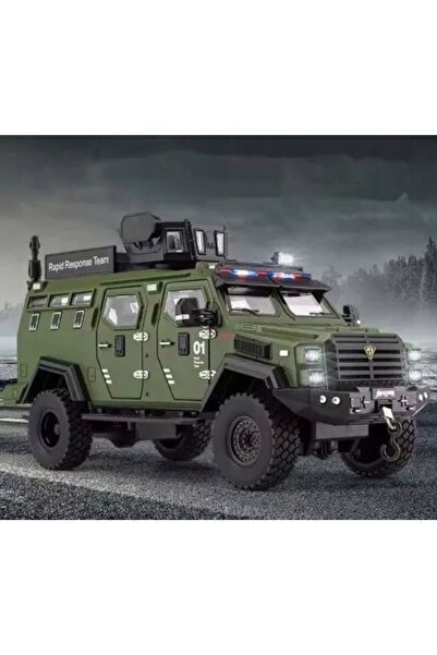 Pan i Pani Gadżet AUTO-MOBIL MILITAR DE POLIȚIE 4X4 LA SCARA 1:24, VERDE, CU ...