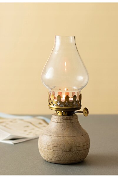 NO BRAND Suport pentru lumânări tealight, din lemn, în formă de felinar, imit...