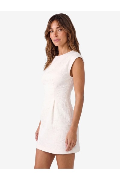 Koton A-Line Crew Neck Sleeveless Mini Pleated Dress