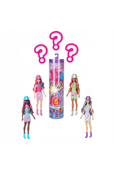 Barbie Păpușă de modă Color Reveal și accesorii cu 6 surprize