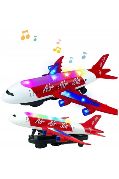Nobo Kids Avion de pasageri cu rotație la 360 de grade, fuselaj mobil, lumini...