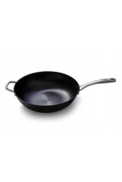 NO BRAND SKOTTSBERG Tigaie adâncă Wok din fontă 34 cm cu două mânere FONTEA
