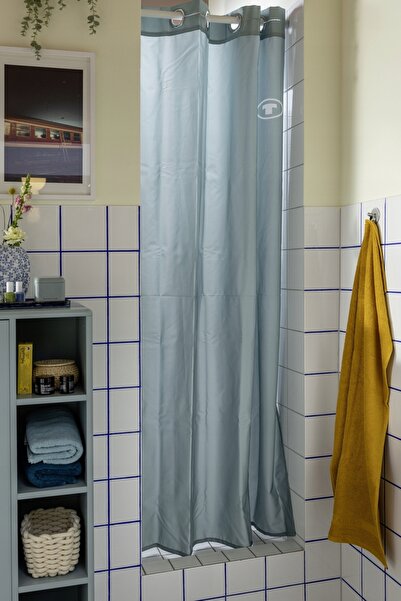 Tom Tailor PERDEA DE DUȘ VERDE MENTĂ 200x180 CM DECOR BĂI MINIMALIST