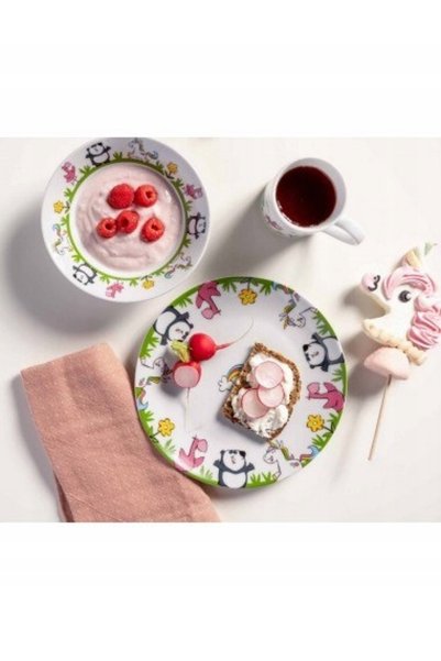 LEONARDO Set 3 piese veselă pentru copii flamingo BAMBINI AVVENTURA
