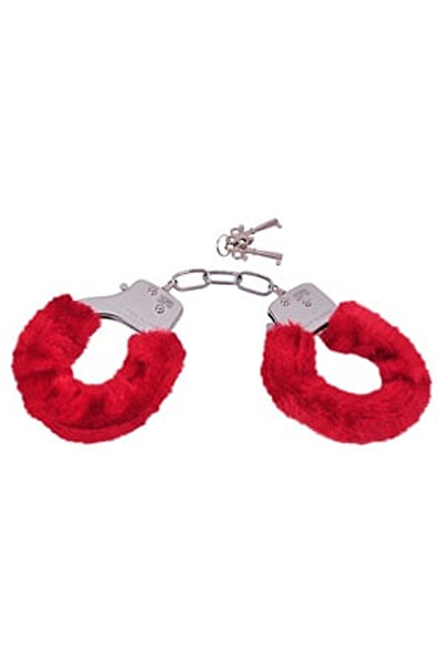 OEM Metal Handcuffs with Red Puff