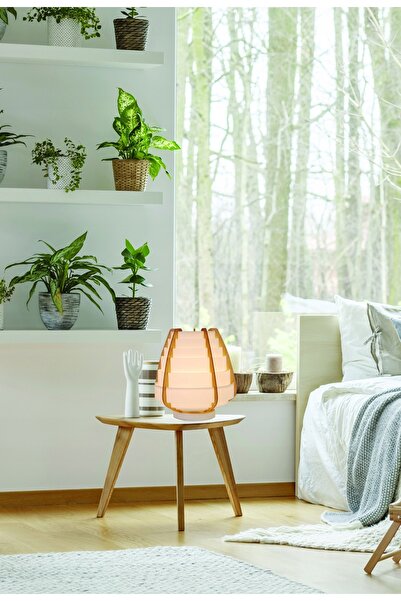 Candellux Lampă de masă NAGOJA 1xE27, Galben-Alb, 27cm, IP20