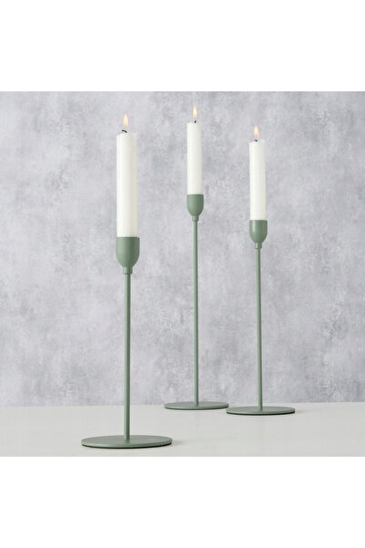 Boltze SUYEȚE PENTRU LUMÂNĂRI DIN METAL VERDE, MINIMALISTE, DECORATIVE, SET 3...