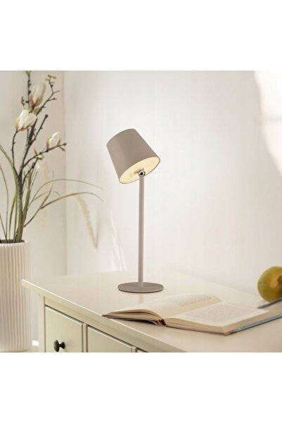Zuma Line Lampă de masă LED, doar lumină, IP54, fără fir, nisipiu, 2.5W regla...
