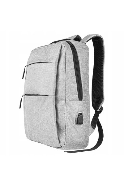 NO BRAND Rucsac pentru laptop cu USB 15,6 Unisex Gri