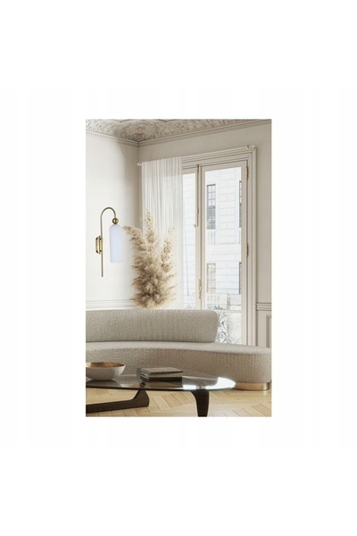 Light Prestige Aplica de perete decorativă din sticlă aurie Glamour, cu abaju...