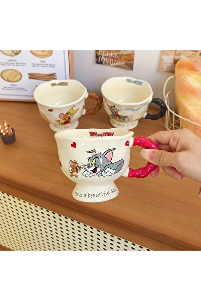 Pan i Pani Gadżet Cana ceramică pentru cafea și ceai Tom și Jerry, cutie cado...