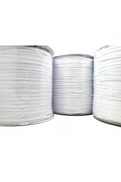NO BRAND Bandă elastică pentru măști, albă, plată, 4mm, 500m