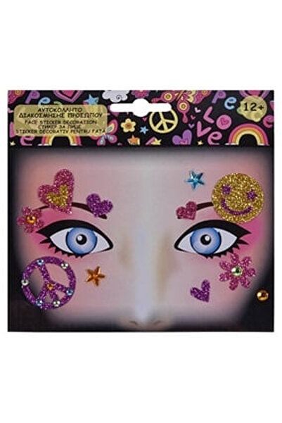 OEM Masca Tatuaj Autocolant Flori Inimi Peace cu Glitter & Strass