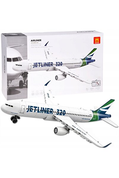 Jokomisiada Set de construcție Avion de pasageri Jetliner 320 model 133 ele Z...