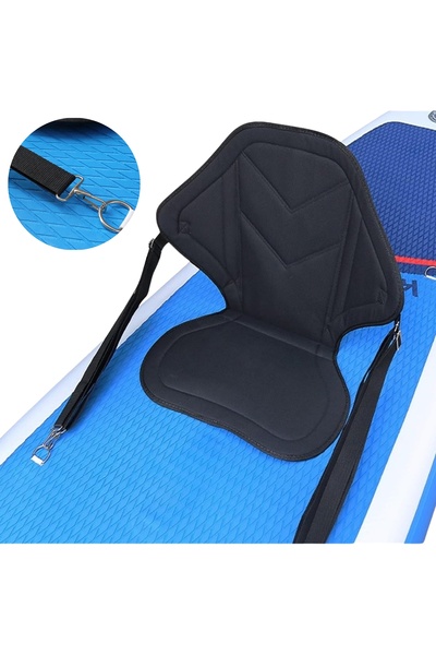 NO BRAND Spătar scaun caiac sit-on-top pentru placă SUP, moale, ușor, negru