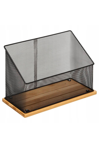 Atmosphera Organizator de birou metalic negru industrial 20 x 14 x 29 CM
