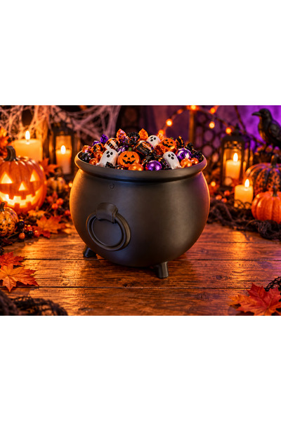 Halloween Cadı Kazanı Şekerlik 17cm – Dekoratif Kase