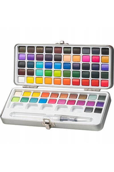RAGI Acuarele tip pastel, pe bază de apă, 72 de culori + Pensulă - 74 în 1