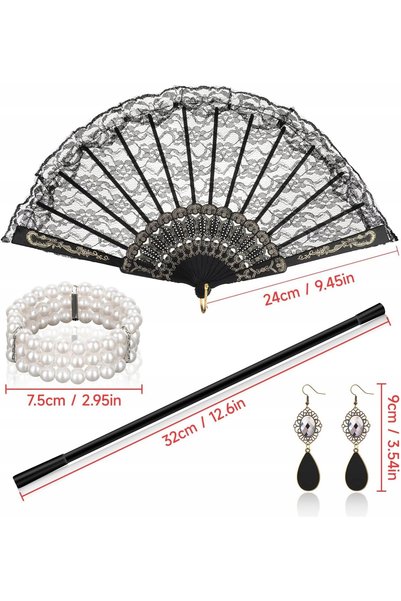 NO BRAND ACCESORII PENTRU FEMEI STIL RETRO GATSBY PERLE EVANTAI COSTUM ANII '...