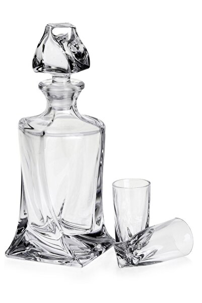 Bohemia Set QUADRO pentru băuturi alcoolice 7el karafka+kieli