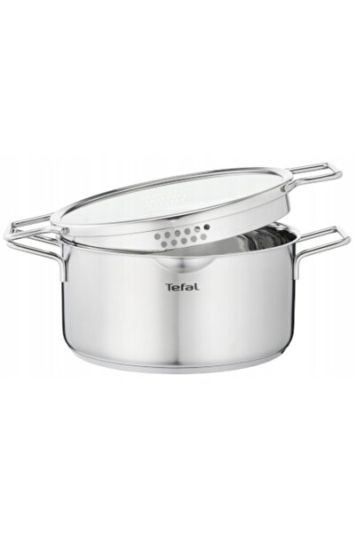 TEFAL Set de oale cu capace nordica din oțel pentru inducție 10el.