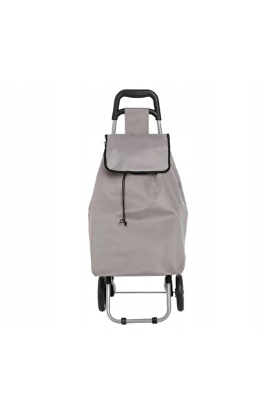 NO BRAND Geantă de cumpărături tip troler cu roți, 30 L, gri