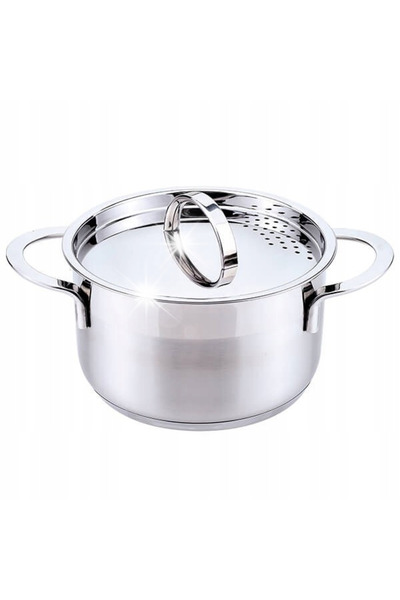 Maestro Oală din oțel inoxidabil cu capac pentru inducție și gaz 18cm 2.0L MR...