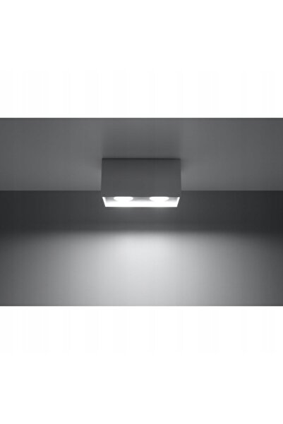 Sollux Lighting Plafonieră dublă gri dreptunghiulară spot GU10 sollux