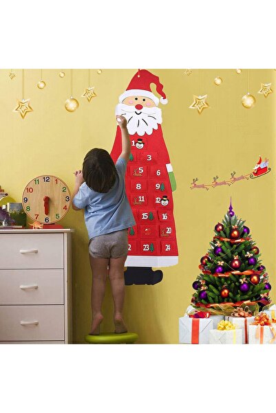 NO BRAND Calendar de Crăciun DIY din pâslă, Moș Crăciun, Ornamente de Crăciun...