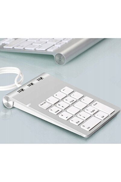 Pan i Pani Gadżet Tastatură numerică mini din aluminiu cu fir