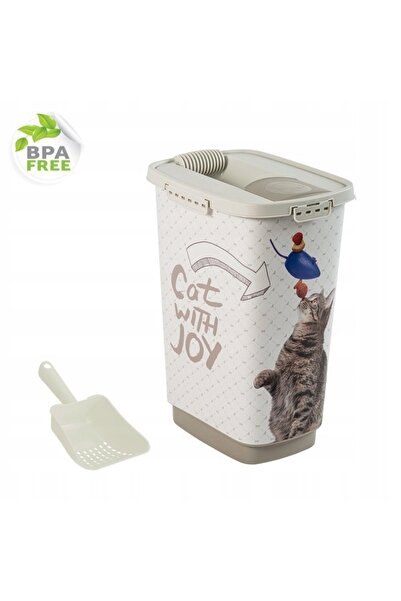 Rotho Dozator de hrană uscată pentru pisici, din plastic, fără BPA, de 25L.