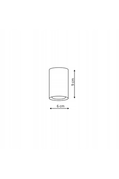 Light Prestige Spot de tavan modern, negru-auriu, tip tub, de 9 cm