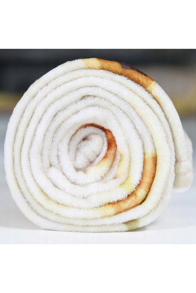 Korbi Pătură pufoasă rotundă, tip tortilla burrito, de dimensiuni mari, 150x1...