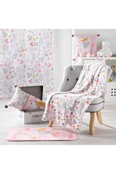 Douceur D'INTERIEUR Covor pentru fetiță Zână din lemn roz 75x45