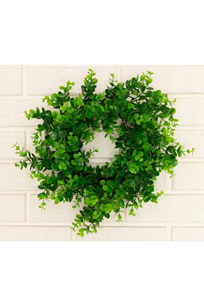 ViviArt WIANEK PENTRU UȘĂ, 40cm, din lemn de cimișir, verde, rotund, decorati...