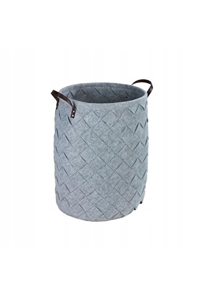Wenko Coș de rufe gri ROTUND CAPACITATE cu mânere 75 L TROVO 40x60 cm