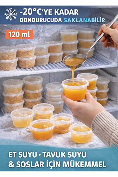 ASEL PLAST 50 قطعة من حاويات الصلصة المقاومة للتسرب سعة 120 مل |   حاوية تخزي...