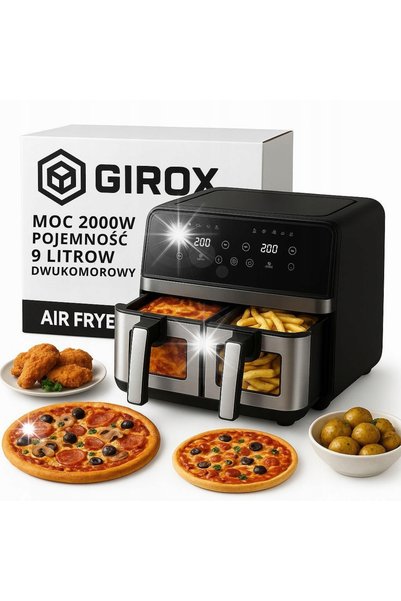 NO BRAND Friteuză cu aer cald, cu două niveluri, antiaderentă