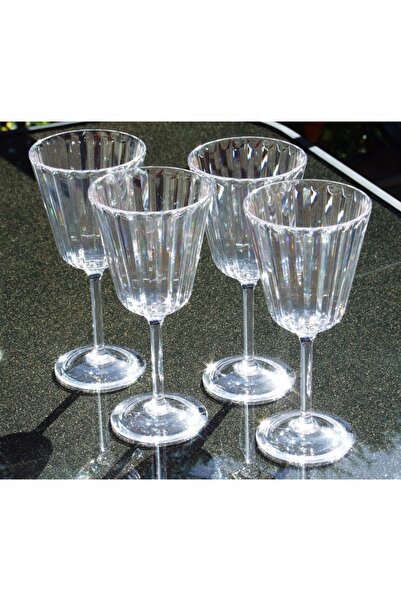 NO BRAND Set de 4 piese Pahare de vin PC Flamefield