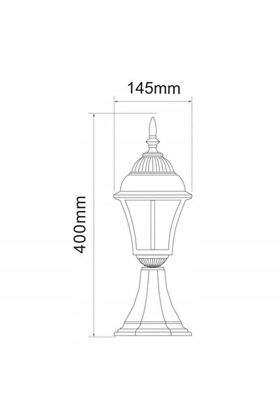 Polux Lampadar de exterior LED, patină maro cireș, clasic, 40 cm