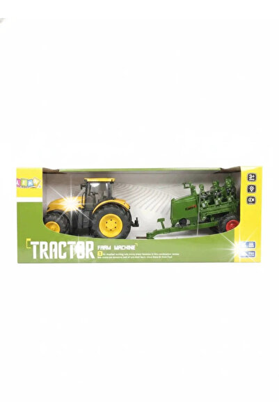 Clean Tractor agricol cu semănătoare și grup de lumini și sunete, galben, 124
