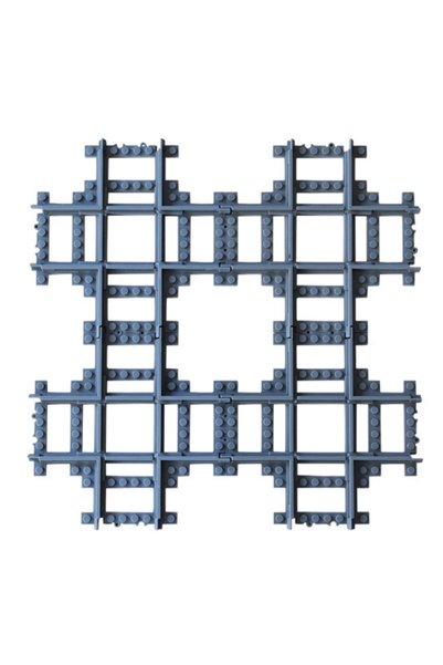Pan i Pani Gadżet Set de șine de construcție compatibile cu cale ferată